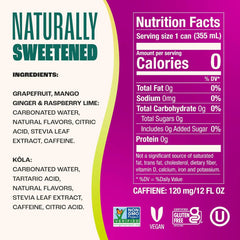 Zevia Zero Sugar Energy Drink,Classic Variety Pack,12 oz Cans – Naturally Sweetened,Non-GMO Project Verified,Gluten-Free,Vegan,(Pack of 24)