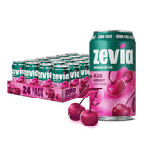 Zevia Zero Sugar Soda, Black Cherry, 12 oz Cans (24-Pack) – Naturally Sweetened, Non-GMO Project Verified, Gluten-Free, Vegan