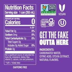 Zevia Zero Sugar Soda, Grape, 12 oz Cans (24-Pack) – Naturally Sweetened, Zero Calorie Sugar Free Soda - Non-GMO Project Verified, Gluten-Free, Vegan